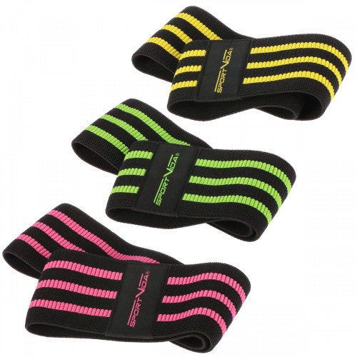 Резинка для фітнеса  SportVida Hip Band 3 шт.SV-HK0365 - фото №4